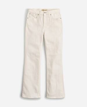Madewell Tall Kick Out Crop Jeans Pure White Casual Chic T26 NWT